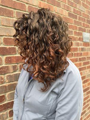 Curly cut by Grace at Kitsune Salon