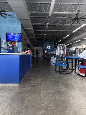 Dryers line, I love that you rarely have to wait if ever