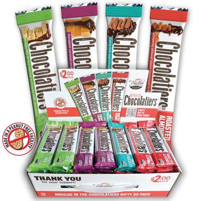 $2 Nifty 50 Chocolatiers - the high profit and peanut free variety pack.