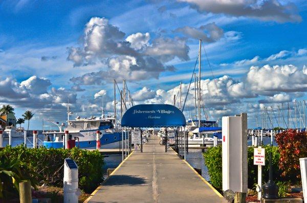 The marina outside of our office!
