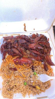 BBQ Chicken that looks like old beef jerky