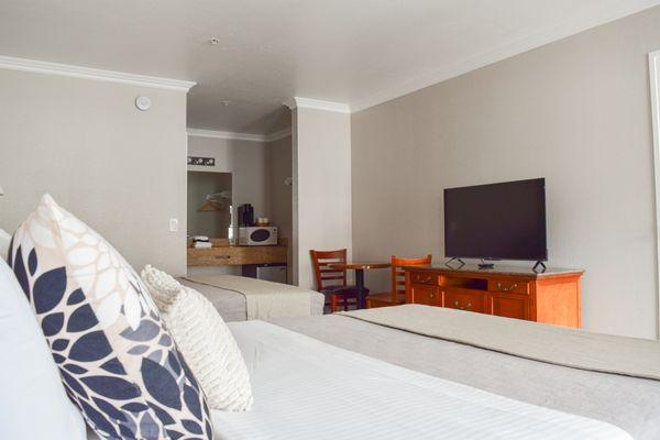 Flat-screen TV with Roku streaming