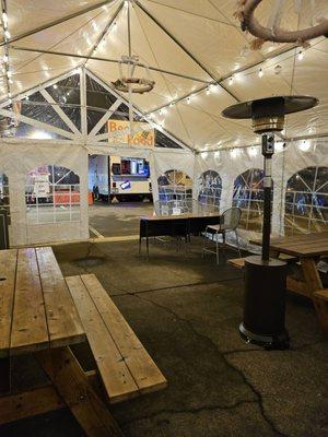 Outdoor covered seating