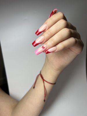 Acrílic nails with design