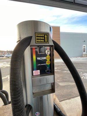 Vacuum only takes quarters