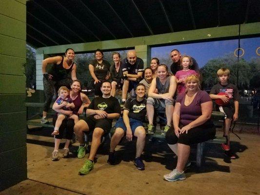 Great Monday workout with all these awesome people!
