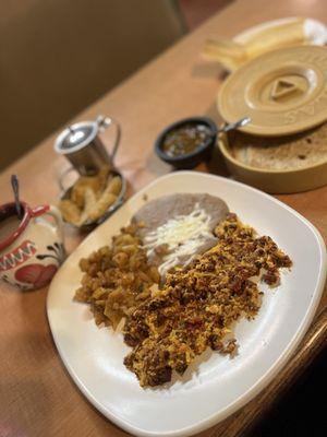 Chorizo con Huevo with handmade tortillas