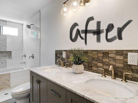 This is the work he did. Absolutely amazing and fitting for the home we live in. Love his work