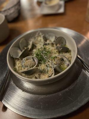 My partners dish, pasta with clams