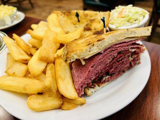 Corned Beef Reuben fries and sauerkraut