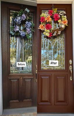 Large Door before & After