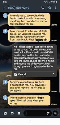 My interaction with "Logan", who appears to also go by "Danny D".