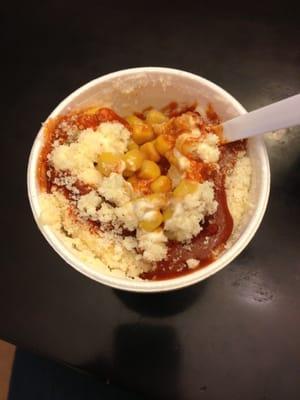 Elote (corn in a cup)