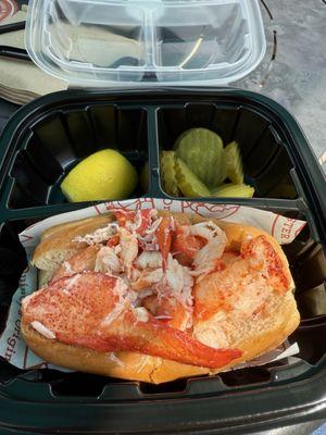 CT Hot Lobster Roll (Jumbo Sized). Came with Cape Cod Potato Chips.