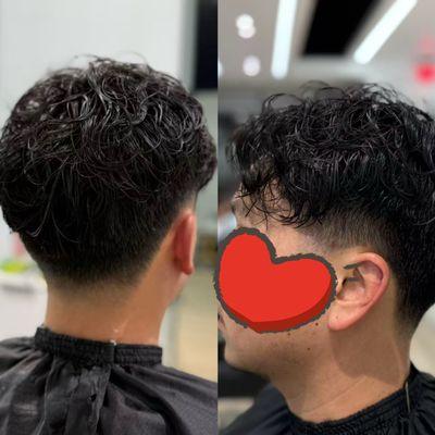 Men's perm haircut by Aaron