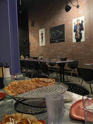 You share a big table with other people at the show