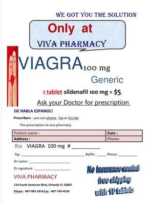Viagra generic now 100 mg for $5 only for 1 tablet , free shipping and delivery.