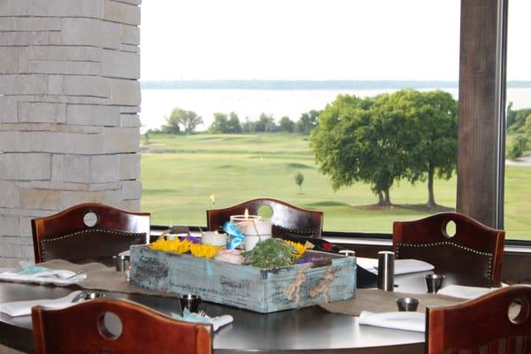 private party- dining overlooking lake