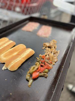 Dino's famous Philly cheesesteaks