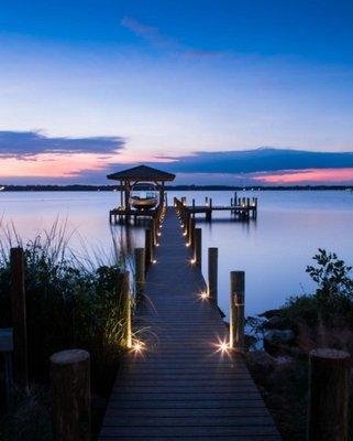 Dock at night.