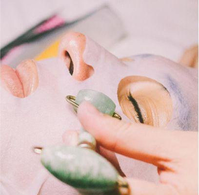 Cold rolling is included in every facial to help detox the skin of impurities.