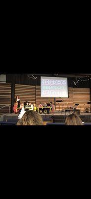 A few of the children in a skit led by Sarah