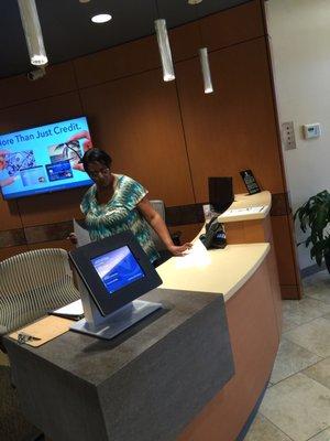 Front desk for check-in