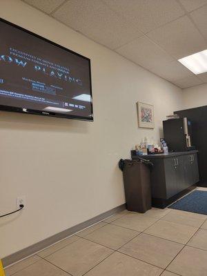 Tv and coffee station