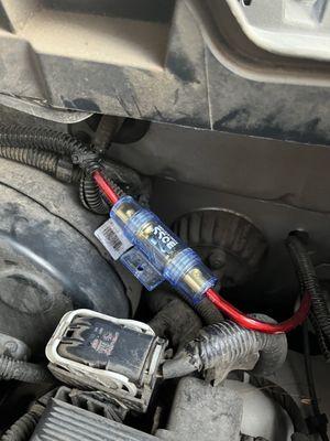 Fuse block was not secured left hanging