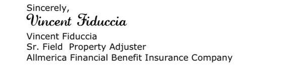 Con Artist insurance adjuster for Hanover.