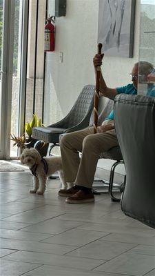 My dad and Patty's pup.