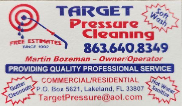 Target Pressure Cleaning