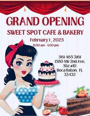 Grand opening flyer