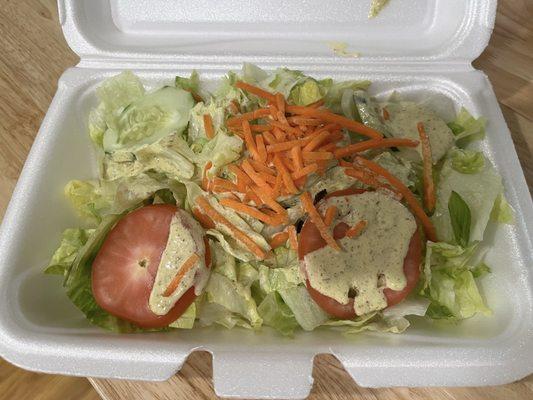 Salad that came with the chicken