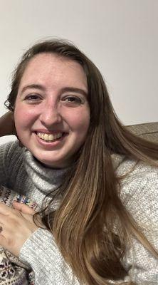 My hair before the cut. As you can see, I have so many grays