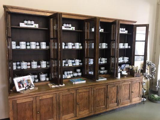 Annie Sloan paint, wax, brushes, etc. :)