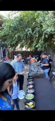 The service was excellent, the food was very delicious