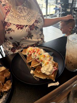 Fruity Pebbles Brunch waffle