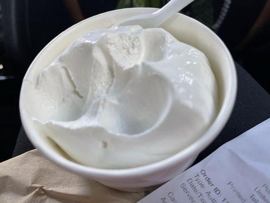 No sugar added vanilla froyo