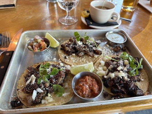 Smoked brisket tacos