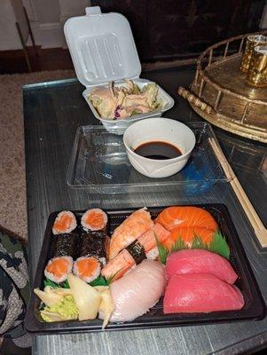 I've ordered from here a few times the service has been good and the Nigiri pieces are large. I would recommend it if you are a Sus fan.
