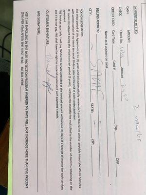 The 3 year contract , signed 6/20/17 that they are now calling a 4 year contract.