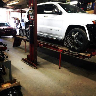 Laser wheel alignments