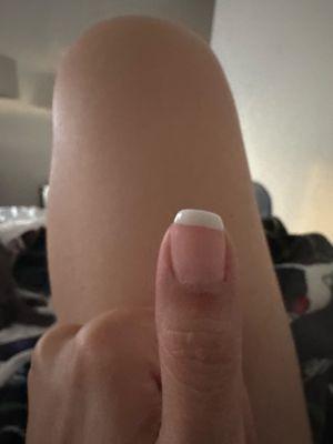 Crooked French tip