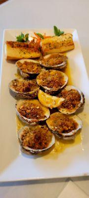 Great Whole baked clams