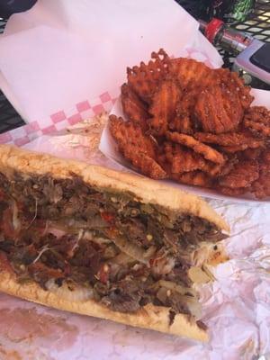 The "Storm" with a side of sweet potato fries! DELICIOUS.