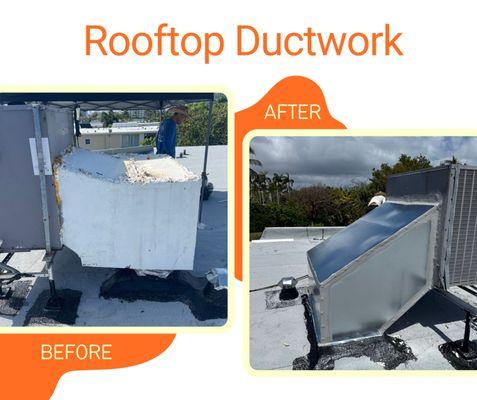 Before & After: Rooftop Ductwork Upgrade!
Here's a behind-the-scenes look at one of our recent transformations.