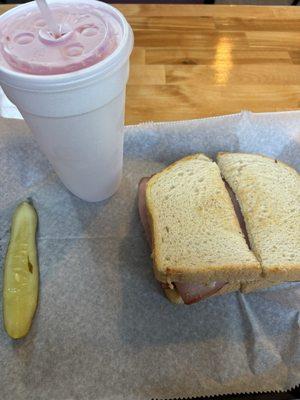 Cuban sandwich & cherry lime lemonade