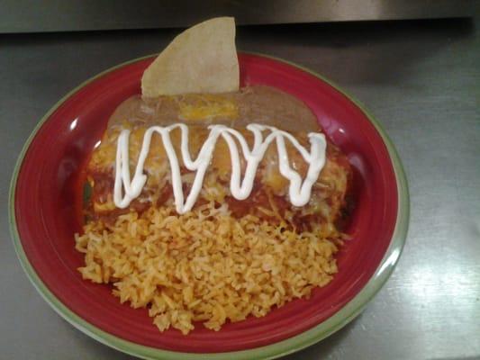 Chile colorado burrito
