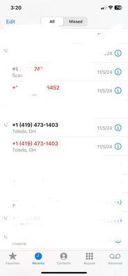 When they called and I called back with the estimate.